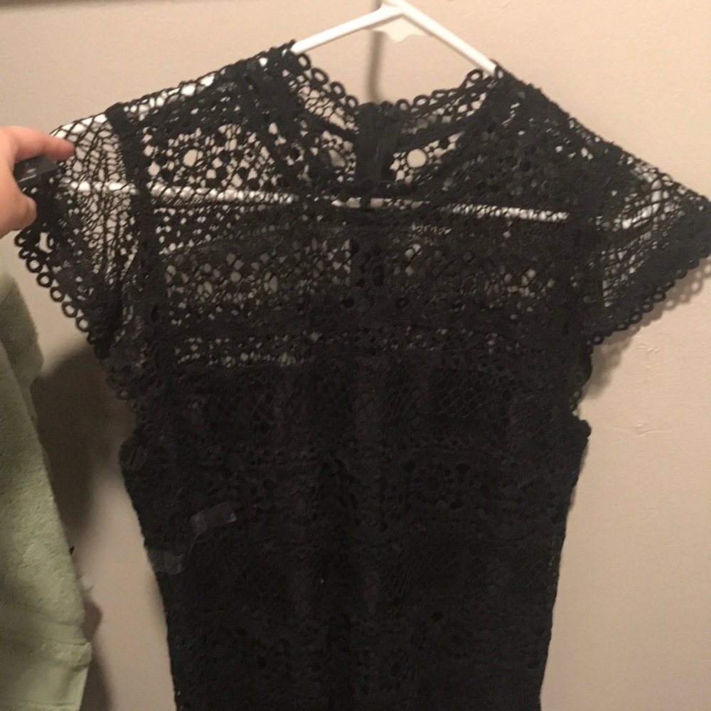 Black lace dress